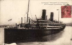 CPA Boat the steamer Pilgrim and Latouche of the Transatlantic Company