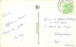 CPA Caves of Han the lake Belgium