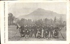 CPA Militaria 14th battalion Alpine hunters Colonel Blazier Pascal Captain