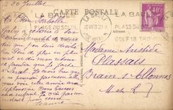 CPA La Baule the beach Ass donkey