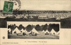 CPA Militaria Camp of Trawl-nets Seen of the tents