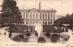 CPA Bordeaux the garden of the town hall