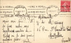 CPA Vichy le casino Un coin de la terrasse