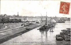 CPA Bordeaux View of the quays of the salinieres