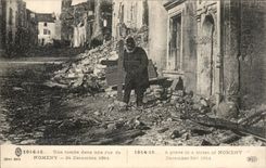 CPA Nomeny December 24th 1914 a fall into a street Militaria