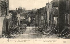 CPA a street of Nomeny Militaria December 24th 1914