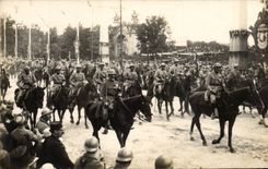 CPA festivals of the victory July 14th 1919 the Militaria procession
