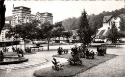 Dirtied CPSM of Bearn hydropathic establishment and the park