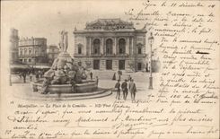 CPA Montpellier La place de la comedie