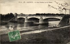 Saumur CPA the Fouchard bridge on Thouet (lavender fields)