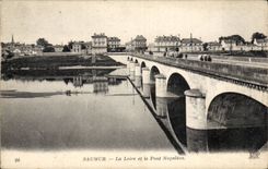 CPA Saumur the Loire and the Napoleon bridge