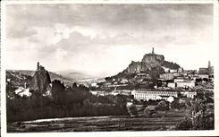 CPSM Le Puy Les rochers Corneille et St Michel d'Aiguilhe