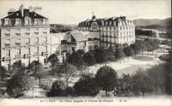 CPA Pau the royal place and the hotel of France