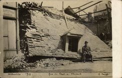 Real photo Militaria Abbeville Rue of the bridge has Flicourt 1918