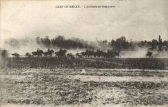 CPA Militaria Camp of Mailly the artillery in operation