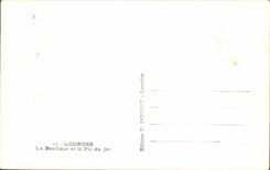 CPSM Lourdes the basilica and the peak of Jer