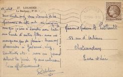 CPA Lourdes the basilica Sheep Sheep