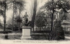CPA Orleans Garden of the town hall the old one of iron by lanson