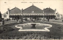CPA Orleans Places Albert Train station 1st