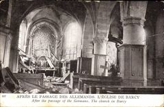 CPA After the passage of German Church of Barcy