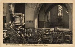 CPA Vermelles Bombardment of the church