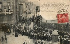 CPA Angers the procession of the Sacring on the basis of cathedral TOP