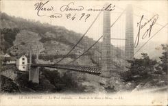 CPA DAuphine the Route suspended bridge of Walls has Mens