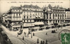Angers CPA Place Rallying Dimensions post office building and street Lenepveu