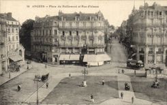 Angers CPA Places rallying and street of Alsace