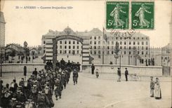 CPA Angers Barracks dEsjardins 135eme Militaria