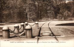 CPA Bohrgerat des Compiegne Aufstellungsortes des Zuges vom Marschall foch (Marcel magnes)