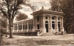 CPA Bohrgerat des Compiegne Gebaudes den Trainer schutzend in dem der Waffenstillstand Zeichen war