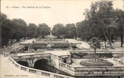 Ansicht Nimes-CPA des Brunnens