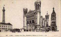 Lyon CPA Elevator of the Tower Archbishop's palace and basilica of Fourviere