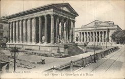 CPA Nimes das quadratische Haus und das Theater