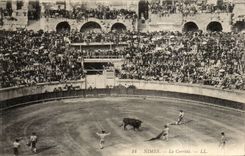 CPA Nimes der corride Arena Toro-Stier