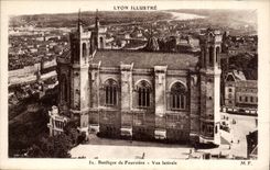 CPA Lyon Basilica of Fourviere Seen side