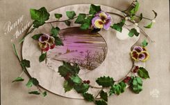CPA Fantaisie Bonne annee Fleurs