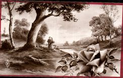 CPA Fantasy Pink Landscape