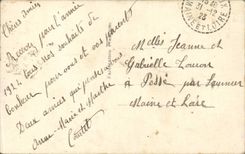 CPA Fantasy Flowers Happy New Year Horseshoe