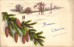 CPA Fantaisie Bonne annee