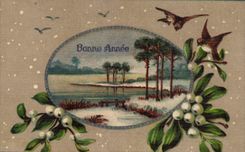 CPA Fantaisie Bonne annee (en relief)