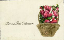 CPA Phantasie bluht gute Festivalmamma (Korb in der Entlastung)