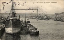 CPA Rouen the port and the transporter