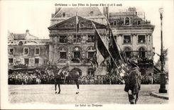 CPA Orleans festivals of Jeanne of arc May 7th and 8th salute to the colors