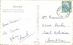 CPA Rouen Frontage of the church St ouen