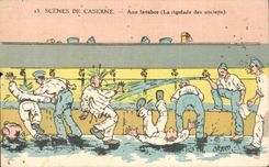 Scenes of barracks CPA To the wash-hand basins (fun of old) militaria