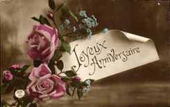 CPA Fantasy Happy Flowers birthday