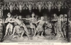 Chartres CPA the Crucifiement cathedral Encloses chorus