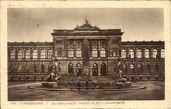 CPA Strasbourg the Pasteur monument and the university